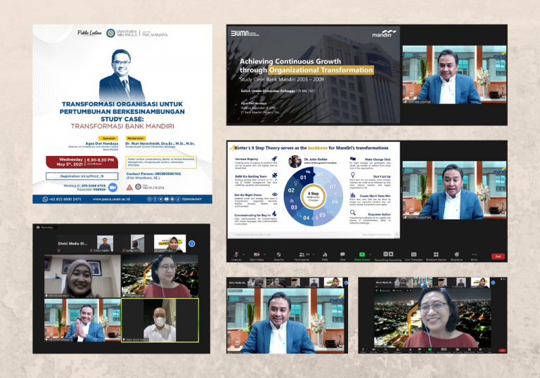 Public Lecture, Agus Dwi Handayana, Director of Compliance and human Capital Bank Mandiri: Strategic Business Unit as a Driver for the Transformation of Human Resources at Bank Mandiri