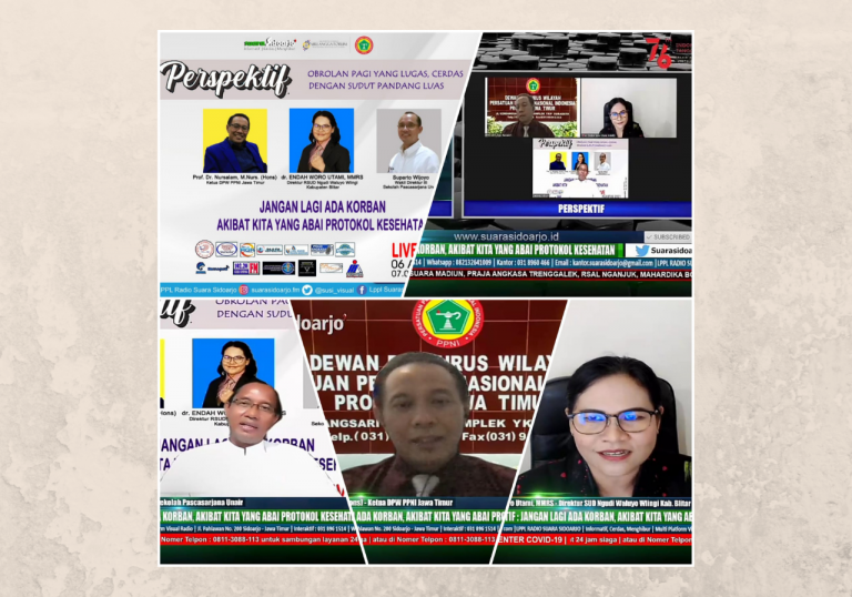 Diskusi  Sekolah Pascasarjana UNAIR  bersama Network Radio LPPL Jatim: Protokol Kesehatan untuk Minimalkan Korban Covid