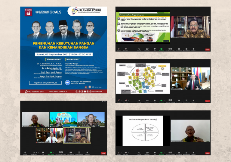 Airlangga Forum with Dr. Sukarwo: Fulfillment of Food Needs and National Independence