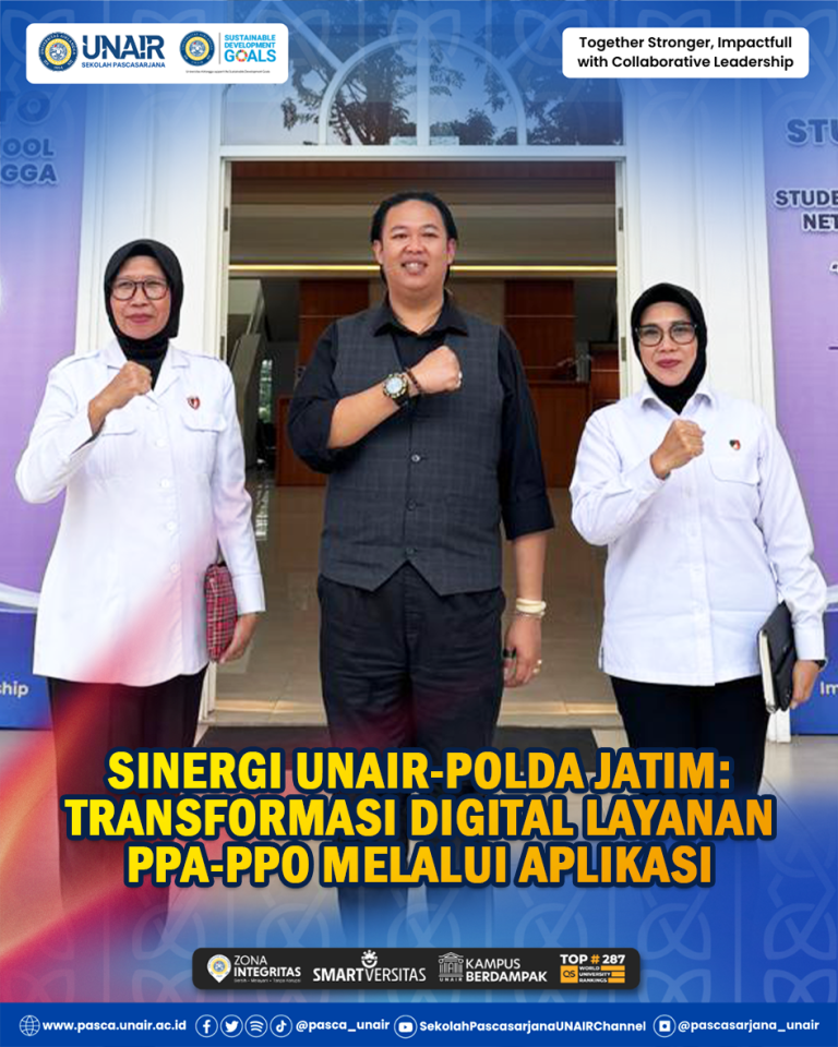 Sinergi antara Universitas Airlangga dan Polda Jawa Timur menghadirkan inovasi layanan pengaduan berbasis aplikasi untuk perlindungan perempuan dan anak serta penanganan perdagangan orang